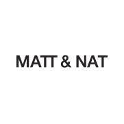 The image shows the text "MATT & NAT" in bold, black, uppercase letters centered on a white background.