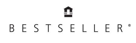Bestseller logo with a minimalist black house icon above the word 'BESTSELLER' in uppercase letters on a white background.
