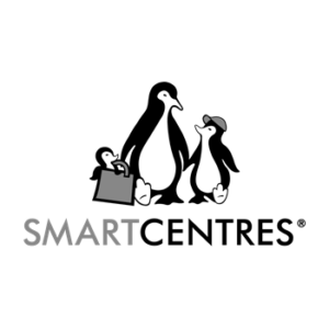 Three stylized kiwi birds are depicted; one is carrying a shopping bag, another wears a hat, and the third is a small chick. The text "SMART" appears in bold beside them.